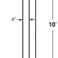 RAB PS4-11-10WT Tenon Top Pole, 4" Shaft, 11 Gauge, 10 Feet Height, Bronze Finish