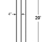 RAB PS4-11-20WT Tenon Top Pole, 4" Shaft, 11 Gauge, 20 Feet Height, Bronze Finish