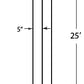 RAB PS5-07-25WT Tenon Top Pole, 5" Shaft, 7 Gauge, 25 Feet Height, Bronze Finish