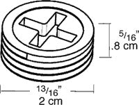 RAB R10W Plugs For Cover, 3/4" Hole Size, White