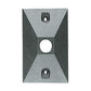 RAB R14-1VG Rectangular Metal Cover, 1 Hole, Verde Green