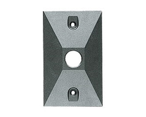 RAB R14-1VG Rectangular Metal Cover, 1 Hole, Verde Green