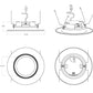 RAB R34-6B 10W 6 inch LED Retrofit Downlight, 2700K/3000K/3500K/4000K/5000K, 900 Lumens, Baffle, White Finish