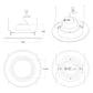 RAB R34X-6 LED Retrofit Downlight 6-inch, 2700K/3000K/3500K/4000K/5000K, 1300/1050/750 Lumens, White Finish