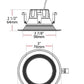 RAB R4R8830120WB 8W 4 inch LED Retrofit Downlight, 3000K, 849 Lumens, 80 CRI, With Baffle, White Finish