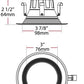 RAB R4R89FA120WB 4 inch LED Retrofit Downlight, 3500K, 714 Lumens, 92 CRI, WHite Baffle, White Trim