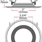 RAB R6R11835120WB 11W 6" LED Round Retrofit Downlight, Baffle, 1158 lumens, 80 CRI, 3500K Color Temperature, White