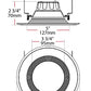RAB R6R8827120WB 8W 6" LED Round Retrofit Downlight, Baffle, 862 lumens, 80 CRI, 2700K Color Temperature, White