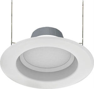 RAB R6R89FA120WS 8W 6" LED Round Retrofit Downlight, Adjustable Head, 2700K, 3000K, 3500K, 4000K & 5000K Color Temperature