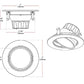 RAB RA4R89FA120WS 8W 4" LED Round Retrofit Downlight, Adjustable Head,  2700K, 3000K, 3500K, 4000K & 5000 Color Temperature