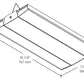 RAB RAIL185W 185W Rail LED High Bay, V Hooks Mount, No Photocell, 5000K (Cool), 23503 Lumens, 75 CRI, 120-277V, Standard Operation, DLC Listed, White Finish