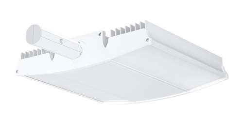 RAB RAIL95W/D10/LC 95W Rail LED High Bay with Lightcloud Control System, No Photocell, 5000K (Cool), 12645 Lumens, 78 CRI, 120-277V, V Hooks Mount, Dimmable, White Finish
