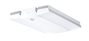 RAB RAIL95W/D10/WS2 95W Rail LED High Bay with Multi-Level Motion Sensor, V Hooks Mount, 5000K (Cool), 11446 Lumens, 74 CRI, 120-277V, Dimmable, Not DLC Listed, White Finish
