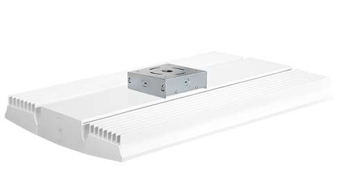 RAB RAILP185NW/D10/LC 185W Rail LED High Bay with Lightcloud Control System, No Photocell, 4000K (Neutral), 21357 Lumens, 77 CRI, 120-277V, Pendant or Surface Mount, Dimmable, White Finish