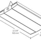 RAB RAILP185NW/D10/LCS 185W Rail LED High Bay with Lightcloud Control System, Lightcloud Highbay Sensor, 4000K (Neutral), 21357 Lumens, 77 CRI, 120-277V, Pendant or Surface Mount, Dimmable, White Finish