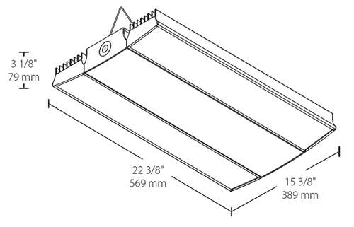 RAB RAILP185NW/D10/LCS 185W Rail LED High Bay with Lightcloud Control System, Lightcloud Highbay Sensor, 4000K (Neutral), 21357 Lumens, 77 CRI, 120-277V, Pendant or Surface Mount, Dimmable, White Finish
