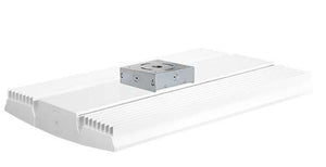 RAB RAILP185YNW/D10/LC 185W Rail LED High Bay with Lightcloud Control System, No Photocell, 3500K (Warm Neutral), 20206 Lumens, 83 CRI, 120-277V, Pendant or Surface Mount, Dimmable, White Finish