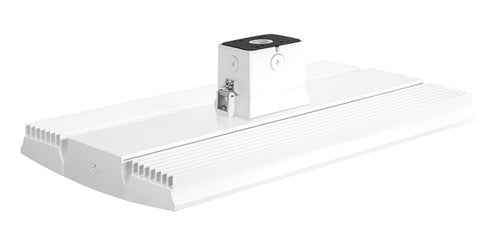 RAB RAILP225W 225W Rail LED High Bay, Pendant or Surface Mount, No Photocell, 5000K (Cool), 27279 Lumens, 74 CRI, 120-277V, Standard Operation, DLC Listed, White Finish