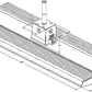RAB RAILP225W 225W Rail LED High Bay, Pendant or Surface Mount, No Photocell, 5000K (Cool), 27279 Lumens, 74 CRI, 120-277V, Standard Operation, DLC Listed, White Finish