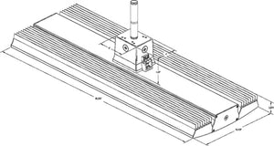 RAB RAILP225W/480 225W Rail LED High Bay, Pendant or Surface Mount, No Photocell, 5000K (Cool), 27209 Lumens, 74 CRI, 480V, Standard Operation, Not DLC Listed, White Finish