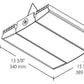RAB RAILP95W/D10/LCS 95W Rail LED High Bay with Lightcloud Control System, No Photocell, 5000K (Cool), 12645 Lumens, 78 CRI, 120-277V, Pendant or Surface Mount, Dimmable, White Finish