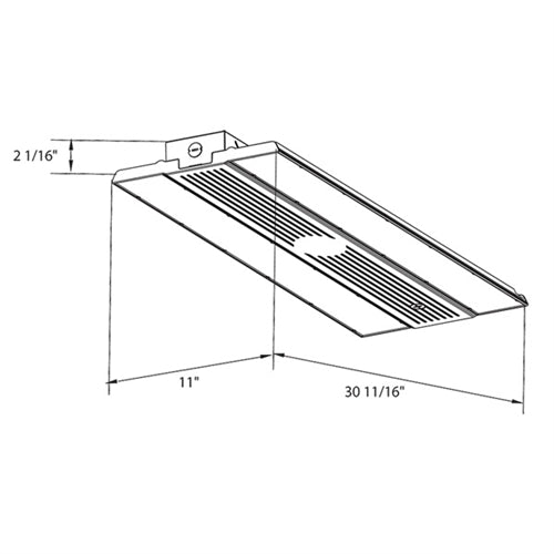 RAB RBAY17L 400/320/260W Field Adjustable High Bay, 3500/4000/5000K, White