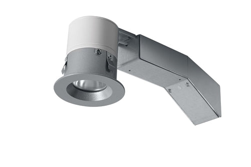 RAB RDLED2R8-20YN-TS 2" Round Remodeler LED, 9W, 3500K, 695 Lumens, 82 CRI, 20 Degree Beam Spread, 1/2" Trim, TRIAC Compatible, Silver Trim