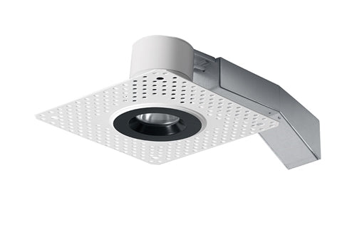 RAB RDLED2R8-40YN-TLB 2" Round Remodeler LED, 9W, 3500K, 696 Lumens, 82 CRI, 40 Degree Beam Spread, Trimless Look, TRIAC Compatible, Black Trim