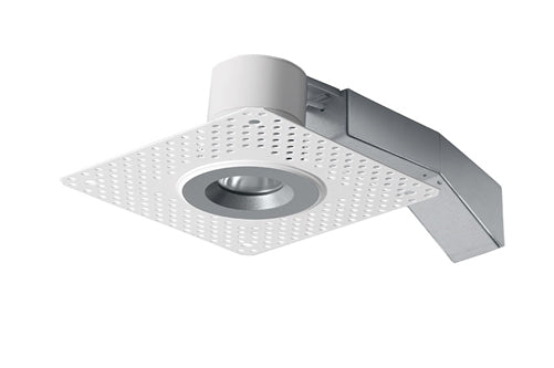 RAB RDLED2R8-WYN-TLS 2" Round Remodeler LED, 9W, 3500K, 655 Lumens, 82 CRI, Wall Washer, Trimless Look, TRIAC Compatible, Silver Trim