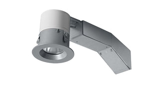 RAB RDLED2R8-WYY-TS 2" Round Remodeler LED, 9W, 2700K, 544 Lumens, 82 CRI, Wall Washer, 1/2" Trim, TRIAC Compatible, Silver Trim