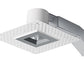 RAB RDLED2S8-40Y-TLS 2" Square Remodeler LED, 9W, 3000K, 567 Lumens, 83 CRI, 40 Degree Beam Spread, Trimless Look, TRIAC Compatible, Silver Trim