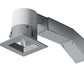 RAB RDLED2S8-WYY-TS 2" Square Remodeler LED, 9W, 2700K, 539 Lumens, 82 CRI, Wall Washer, 1/2" Trim, TRIAC Compatible, Silver Trim