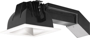 RAB RDLED4S12-80YN-M-W 4" Square Remodeler LED, 12W, 3500K, 886 Lumens, 90 CRI, 80 Degree Beam Spread, TRIAC Dimming Driver, Matte Silver Cone White Trim