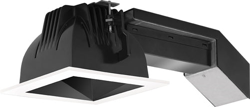 RAB RDLED4S12F-WYY-B-W 4" Square Remodeler LED, 12W, 2700K, 747 Lumens, 90 CRI, Wall Washer, On/Off Non-dimming Driver, Black Cone and White Trim
