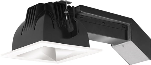 RAB RDLED4S20L-WYN-M-W 4" Square Remodeler LED, 20W, 3500K, 1081 Lumens, 90 CRI, Wall Washer, Lutron Driver, Matte Silver Cone White Trim