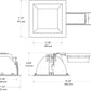 RAB RDLED6S20F-80YN-B-S 6" Square Remodeler LED, 20W, 3500K, 1141 Lumens, 90 CRI, 80 Degree Beam Spread, On/Off Non-dimming Driver, Black Cone and Silver Trim