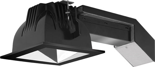 RAB RDLED6S26L-WYN-S-B 6" Square Remodeler LED, 26W, 3500K, 1557 Lumens, 90 CRI, Wall Washer, Lutron Driver, Specular Silver Cone Black Trim