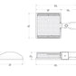 RAB RWLED2T150W/D10 150W LED Universal Adaptor Lamp, 5000K (Cool), Type II Light Distribution, Dimmable Operation, No Photocell, White Finish