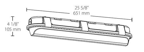 RAB SHARK2-18YW/D10 18W 4 foot SHARK Linear LED Washdown, No Photocell, 3000K (Warm), 2076 Lumens, 74 CRI, 120-277V, Dimmable, White Finish