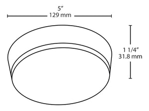 RAB SK9RYW 9W SKEET LED Surface Mount Fixture Round,  3000K, 737 Lumens, 84 CRI, White Finish
