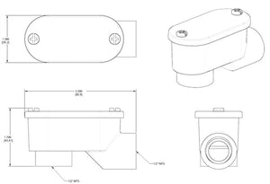 Rab SLB-50W In-line Connectors, White Finish