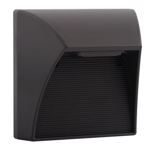 RAB SLED5DC 5W Solar LED Square Step Lights, 5000K Color Temperature (Cool), 68 CRI, 10-30V DC, Bronze Finish