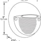 RAB SLEDR5DCW 5W Solar LED Round Step Lights, 5000K Color Temperature (Cool), 68 CRI, 10-30V DC, White Finish