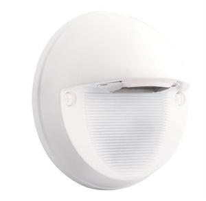 RAB SLEDR5W 5W LED Round Step Lights, 5000K Color Temperature (Cool), 68 CRI, 100V - 240V, White Finish