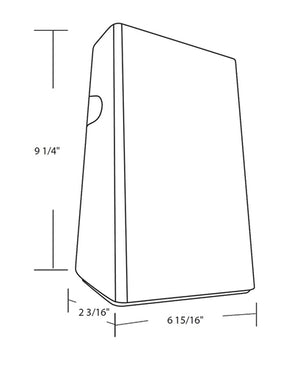 RAB SLIM Field Adjustable Slim LED Wallpack, 26/18/12W, 2175-4389 Lumens, 3000K/4000K/5000K, 80 CRI, Bronze Finish