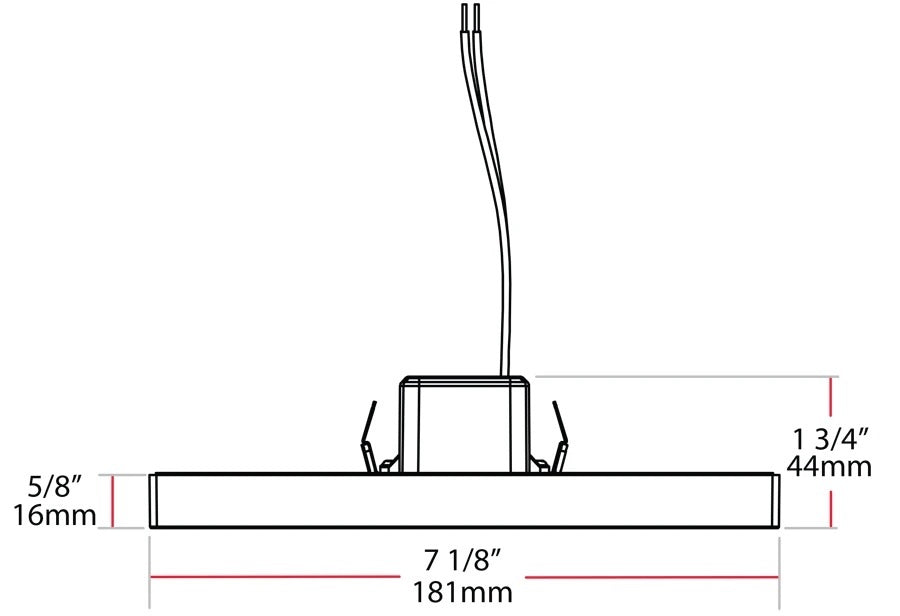 RAB SM7S15930UNVTW 15W 7' LED Edge-Lit Surface Mount Light, 900 Lumens, 90 CRI, 3000K Color Temperature, 120-277V, White