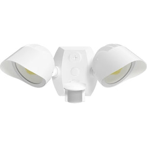 RAB SMSBULLET2X20W 2x20W LED Smart Bullet Flood Light with Motion Sensor, White Finish