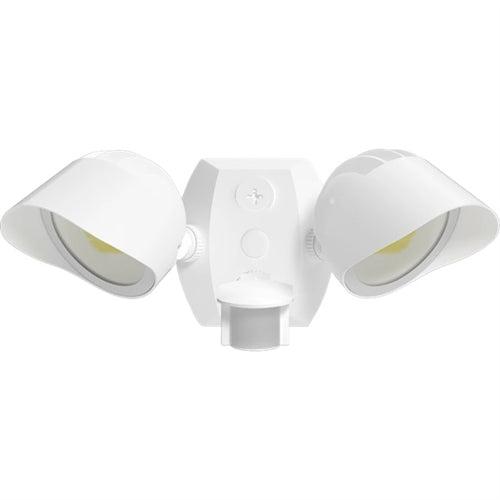 RAB SMSBULLET2X20W 2x20W LED Smart Bullet Flood Light with Motion Sensor, White Finish
