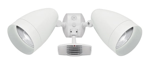 RAB STL1HBLED2X10YW 20W LED Floodlight with Sensor, No Photocell, 3000K (Warm), 594 CRI, 120-277V, White Finish