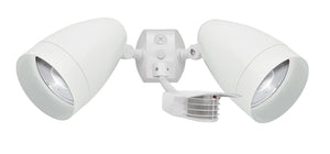 RAB STL2HBLED2X13W 26W LED Floodlight with Sensor, With Photocell, 5000K (Cool), 1448 CRI, 120-277V, White Finish